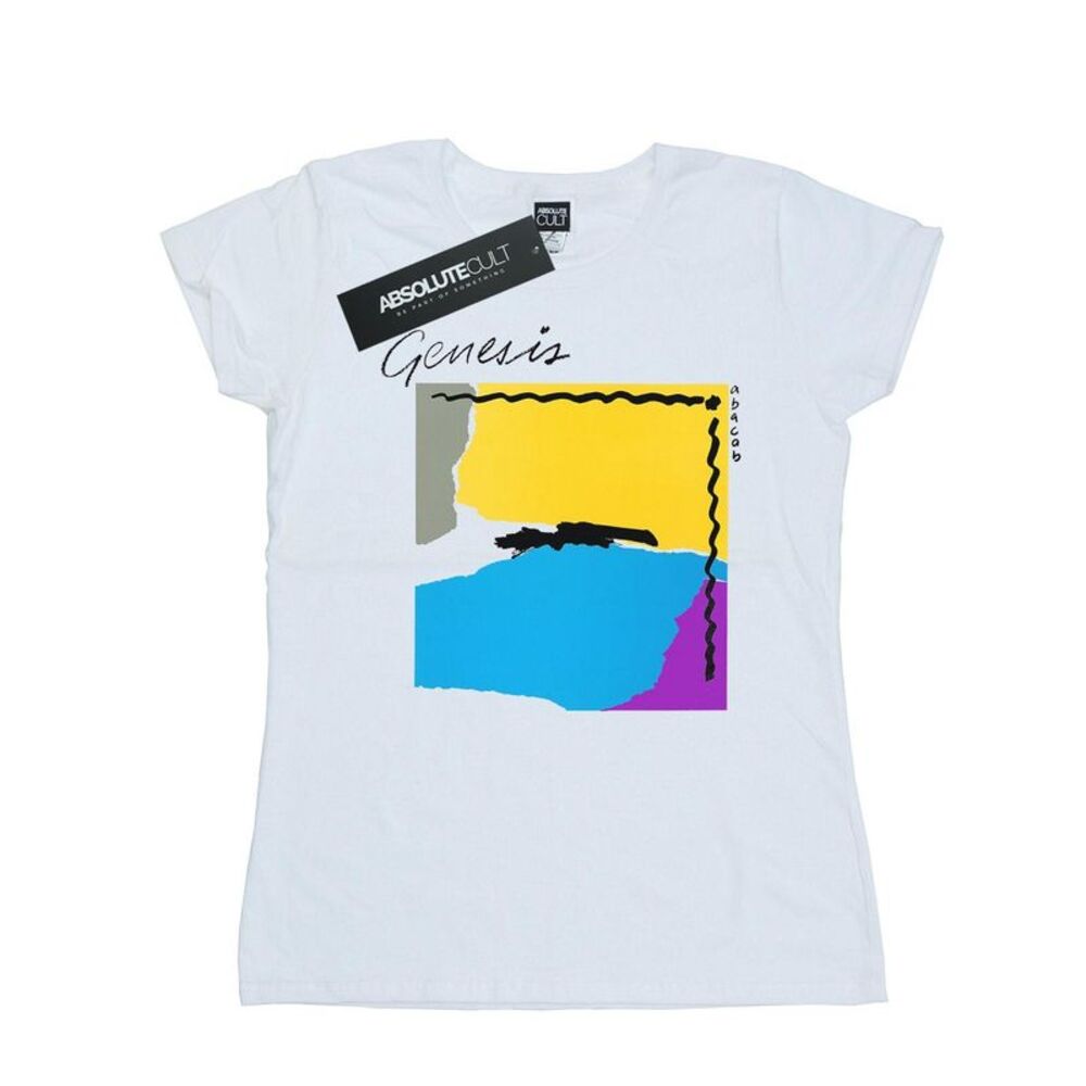 Genesis Womens/Ladies Abacab Multicolour Cotton T-Shirt / White